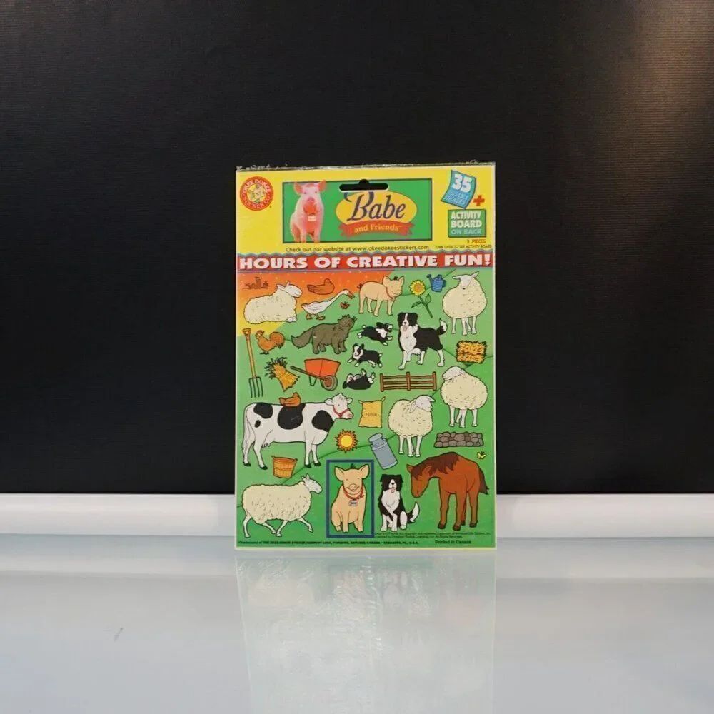 Babe And Friends Okee Dokee Stickers Party Favors Activity Board Reusable